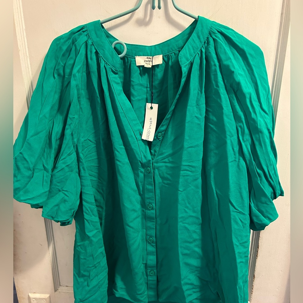 Entro Vibrant Green Blouse
